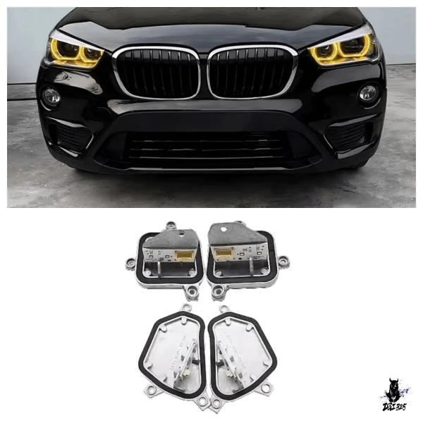 互換品 BMW X1 F48 2017-2019 用 イエローエンジェルアイ DRL モジュール LED ヘッドライト