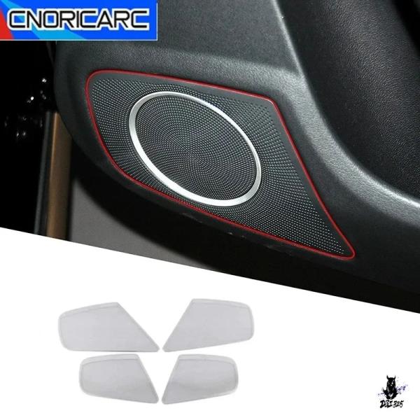 互換品 アウディ A4 B8 2009-2016 ステンレス製ドアツイータースピーカーパネルカバー