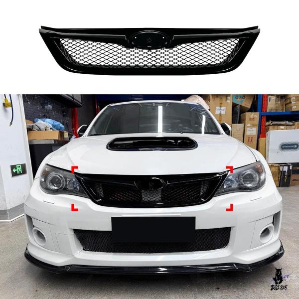 互換品 スバル インプレッサ WRX STI 2011-2014 ブラックグリルアクセサリー