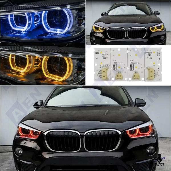 互換品 BMW X1 F48/X2 F39 2017-2019年式用 LEDヘッドライト 非RGBエンジェルアイDRLボード