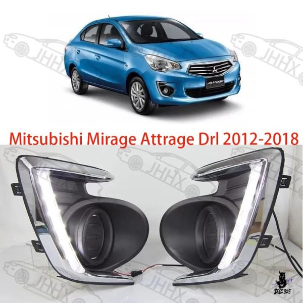 互換品 三菱ミラージュAttrage 2012-2018 用 フロントバンパーフォグランプカバー