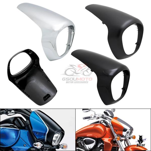 互換品 スズキ Boulevard M109R VZR1800 ボス 2010-2019 用 フロントヘッドライトフェアリングカバー