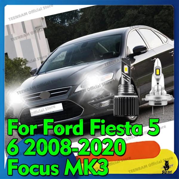 互換品 フォード フィエスタ/フォーカス MK3 用 LEDヘッドライト 30000LM 6000K ハイ/ロービーム