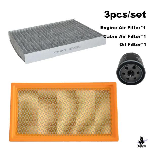 互換品 フォード エクスプローラー MK5 2.0T 2013用 フィルターセット3個 キャビンエアコン エンジン オイルフィルターキット