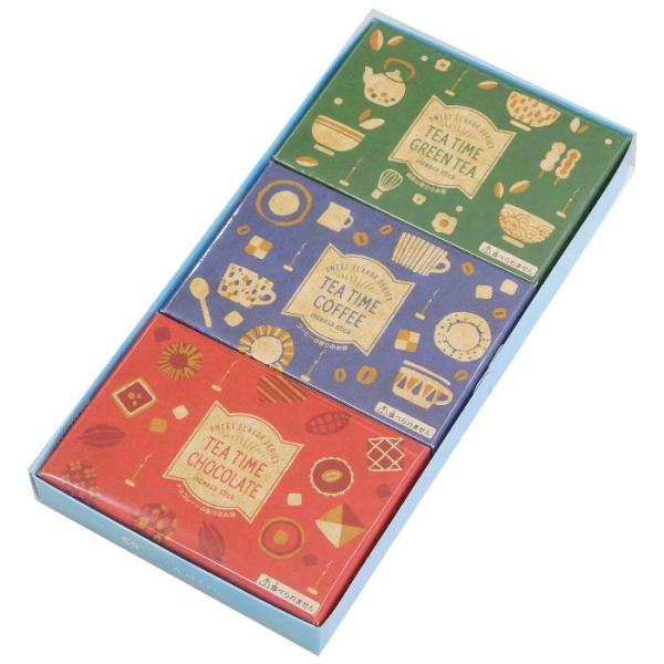丸叶むらた TEA TIME ハーフ寸 3種セット(緑茶・コーヒー・チョコレート) メール便 送料無料