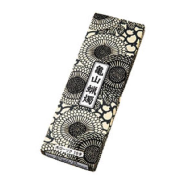 カメヤマ大ローソク 15号 225g やや大きいローソクです。燃焼時間 約6時間50分内容量 約225ｇ（4本入）小函寸法 W83×L244×H21mmローソク寸法 φ19×H235mmJANコード 4901435-855714