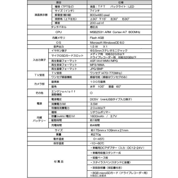 D Eight ドライブレコーダー付き カーナビゲーション 7インチ ワンセグ Tv ナビ 18年度版 最新地図搭載 N 7adc1 Buyee Buyee บร การต วกลางจากญ ป น ซ อจากประเทศญ ป น
