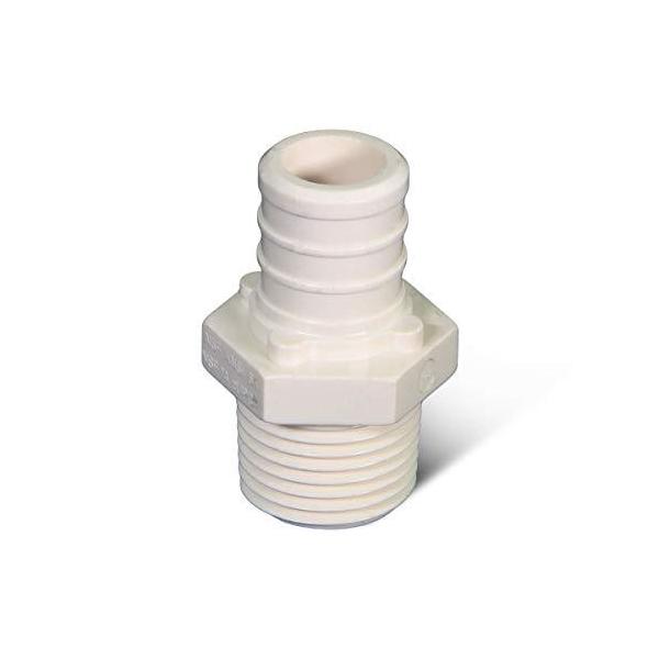 Supply Giant QQNB3412 Lead Free White Poly Alloy Adapter with Pex to Male T
