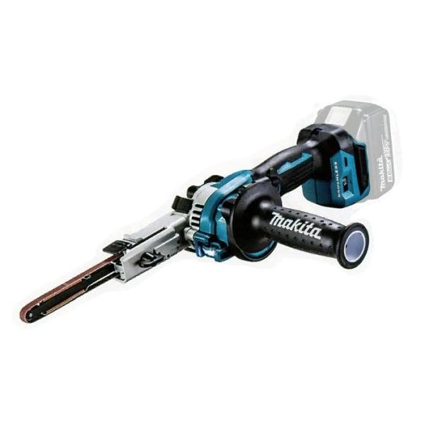 マキタ　18V　充電式ベルトサンダ　9mm　BS180DZ　本体のみ(バッテリ・充電器・ケース別売)※本体のみモデル/バッテリ・充電器・ケース別売●軽量2.0kg(バッテリ含む)/全長500mm●高出力・高効率ブラシレスモータ●無段階スピー...