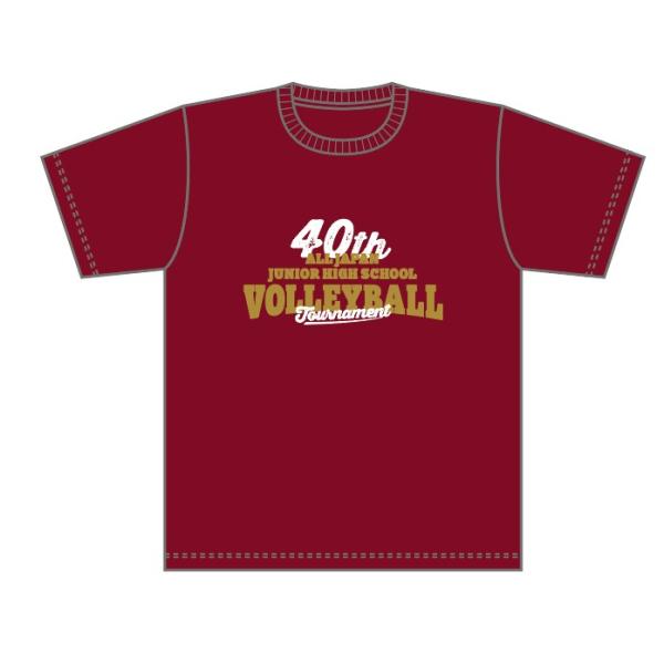 大会記念TシャツB　バーガンディ