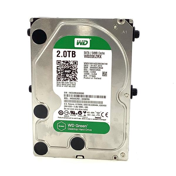 【全額返金保証】【最速発送】WESTERN DIGITAL ストレージ 2TB SATA600 内蔵HDD WD20EZRX/EWN 美品 動作確認済