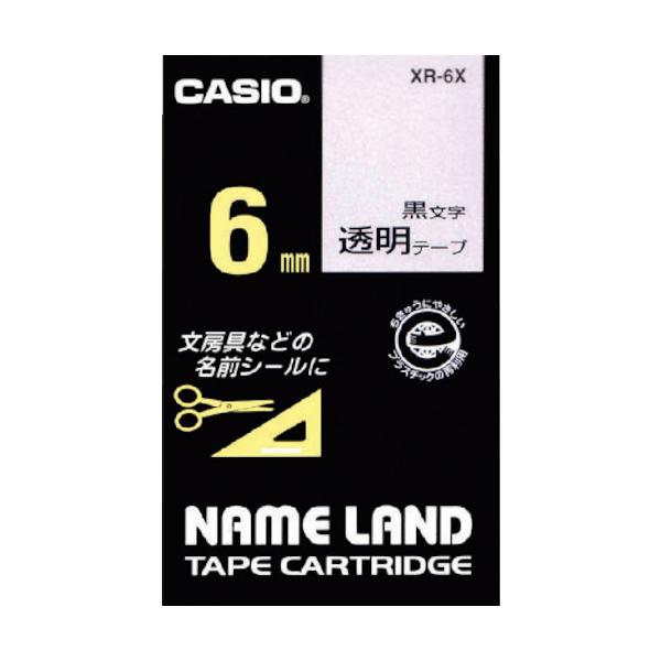 TR カシオ ネームランド用テープカートリッジ 粘着タイプ 6mm : パーツ