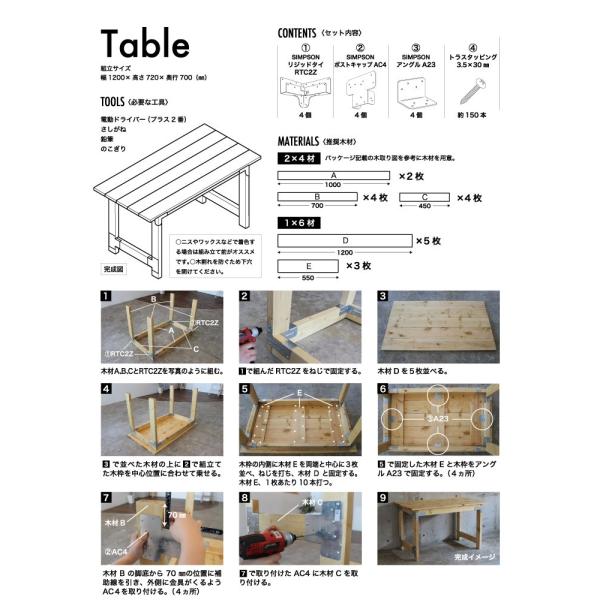 テーブルのdiy金具キット シンプソン金具と専用ビスのセット 木材別売 八幡ねじ Yahata Buyee Buyee 提供一站式最全面最專業現地yahoo Japan拍賣代bid代拍代購服務 Bot Online