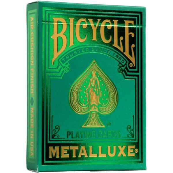 トランプ Bicycle Metalluxe Green Playing Cards Premium Metal Foil