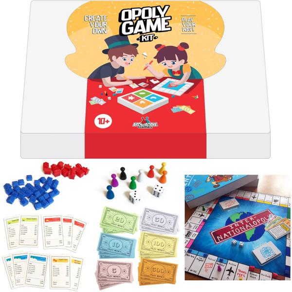 オポリー DIYボードゲームキット【世界に一つだけのギフト作り】家族や友人の思い出を自由にカスタマイズ