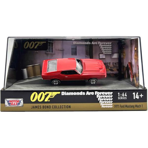 フォード マスタング マッハ1【007ボンドカーを再現】映画の世界をデスクに飾る 1/64ミニカー