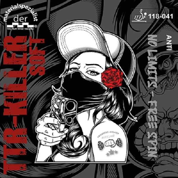 ドイツ直輸入ラバーです！　日本語翻訳機使用したホームページ文「TTR-KILLER-SOFTは、世界でも類を見ない革新的なトップラバーと、柔らかく、わずかにクッション性のあるスポンジを組み合わせた素材のスペシャリストです。特にディフェンシブ...