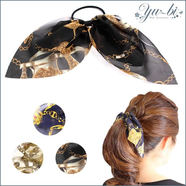 ヘアゴム 大人気 スカーフリボン スカーフ柄 レトロ 生地重なり G85 紺 白 黒 ヘアアクセサリー くるりんぱ トレンド ポニーテール Buyee Servicio De Proxy Japones Buyee Compra En Japon