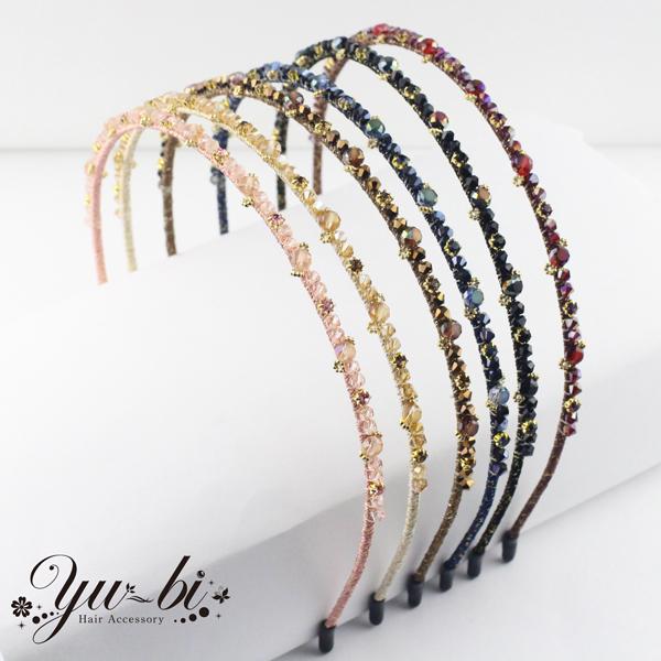 ゆうパケット送料250円】カチューシャ/グラデーション ビーズ  