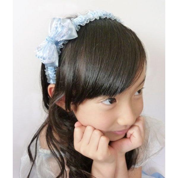 キッズカチューシャ 子供 女児 ヘアアクセ 髪飾り たっぷりレースリボンカチューシャki30白 ピンク 青水色 Buyee Buyee Japanese Proxy Service Buy From Japan Bot Online