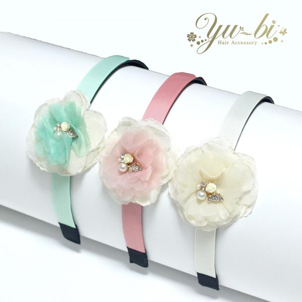 ゆうパケットOK】キッズカチューシャ/エンジェル お花 カチューシャ