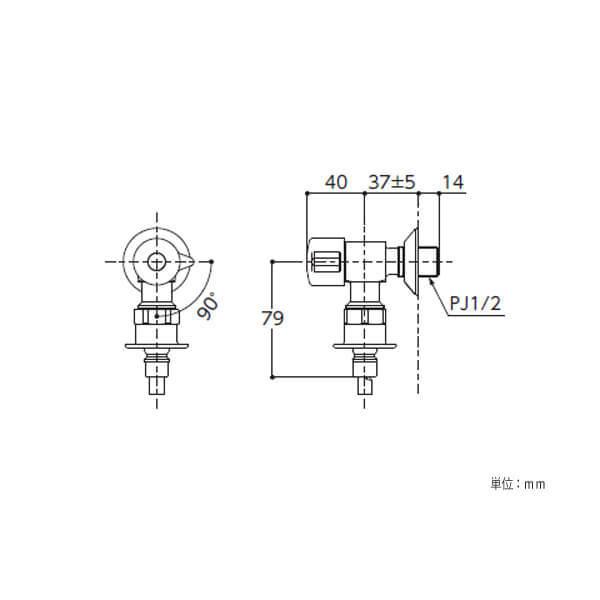 TOTO 洗濯機用水栓緊急止水栓付ピタットくん(ホース接続形 TOTO 洗濯機用水栓緊急止水栓付ピタットくん(ホース接続形