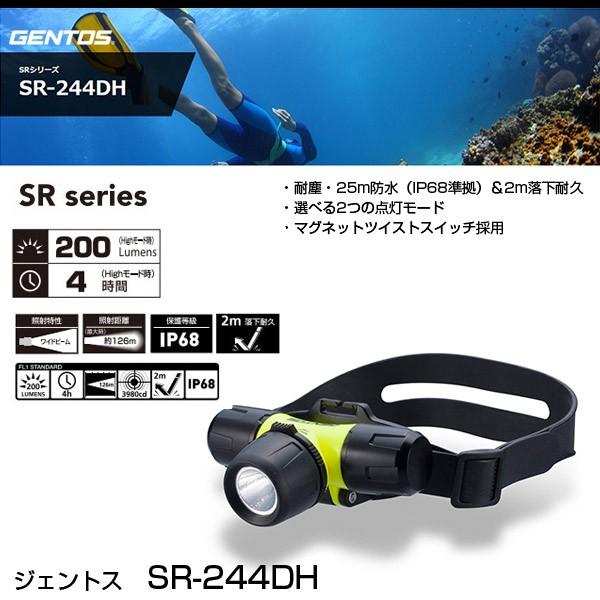ジェントス ヘッドライト Sr 244dh Ledライト 耐塵 25m防水 Ip68準拠 2m落下耐久 ユアサeネットショップpaypay店 通販 Paypayモール