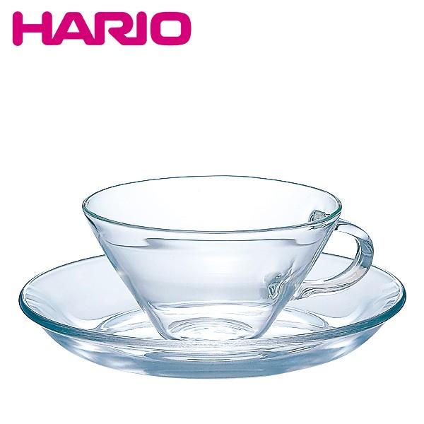 HARIO（ハリオ） CSW-1T 満水容量230ml 耐熱カップ＆ソーサー・ワイド 