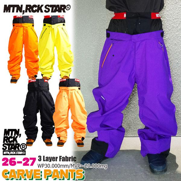 予約 26-27 MOUNTAIN ROCKSTAR CARVE PANTS マウンテンロックスター カーブパンツ スノーボードウェア ３レイヤー 防水透湿 26-27-JK-MRS