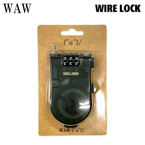 【正規代理店商品】●BRAND：WAW(ワウ)●品番：waw-wire●品名：WIRE LOCK ワイヤーロック  ●カラー：CL-BLACK (CLEAR BLACK)