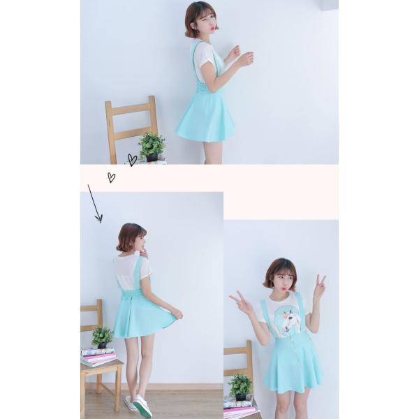 春の新作シューズ満載 スカート レディース つりスカート サスペンダー フレアスカート ひざ丈 春夏 体型カバー 可愛い ボトムス 優品 Aライン サーキュラー セール