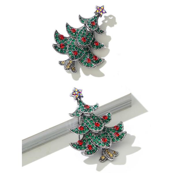 クリスマスツリー ブローチ ファッション レディース 洋服用 アクセサリー 上品 ギフト セール クリスマス 優品 プレゼント デコレーション カラフル 定番から日本未入荷