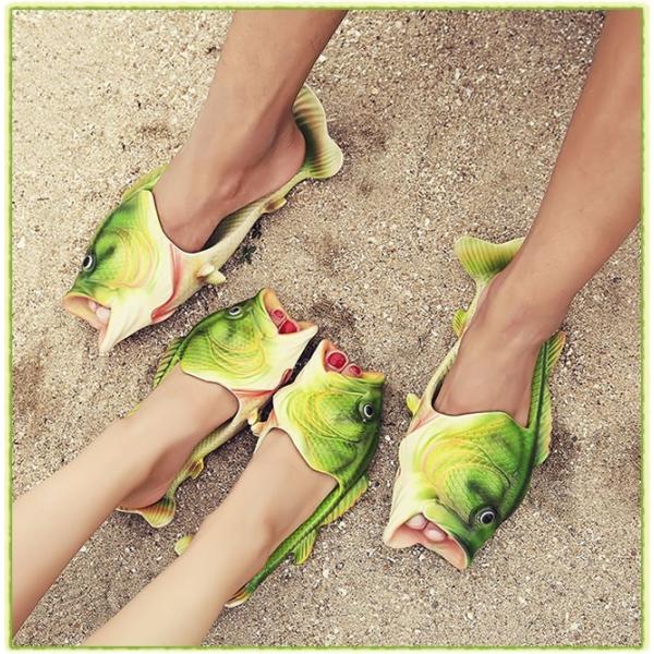 サンダル ビーサン ビッチサンダル 男女兼用 カップル お揃い 魚 リアルフィッシュ 送料無料でお届けします Yuhin 旅行 シャワーサンダル カジュアル 魚型サンダル 面白い 海