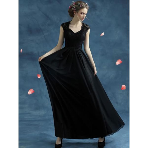 直営店 パーティードレス 結婚式 二次会 ワンピース ドレス 大きいサイズ マキシ丈 黒 着痩せ エレガント フォーマル 優品 カジュアル セクシー セール