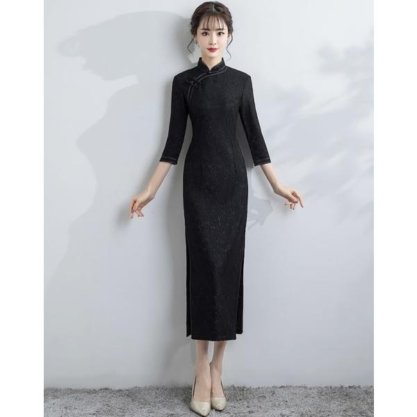 チャイナドレス 長袖 ロング レディース 秋冬 スカート 刺繍 チャイナ服 ワンピース ドレス カジュアル パーティードレス エレガント 優雅 優品 セール Buyee Buyee Japanese Proxy Service Buy From Japan Bot Online