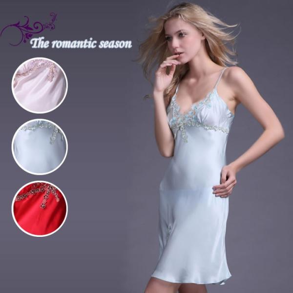 シルクパジャマ レディース 女性用 夏 優しい肌ざわり 上質 シルクネグリジェ ワンピース ドッキングワンピースパジャマ 優品 セール