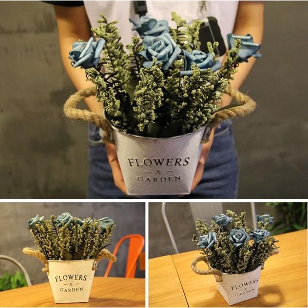 ブリキ 造花 ガーデニング 花器 うつわ 水筒 バケツ 花瓶 インテリア 置物 プレゼント 贈り物 優品 セール Buyee Buyee Japanese Proxy Service Buy From Japan Bot Online