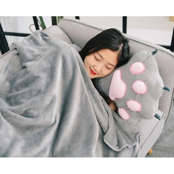 クッション 肉球 猫 収納 モコモコ ふわモコ ひざかけ ぬいぐるみ ブランケット Yuhin 可愛い Sale 抱き枕 着る毛布