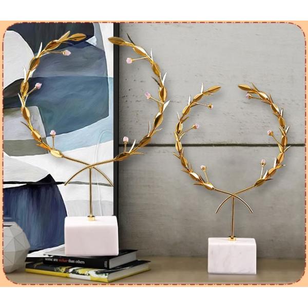 オブジェ 置物 おしゃれ 玄関 高級感 卓上 買取 インテリア キラキラ Yuhin ロビー 花輪 部屋飾り 芸術品