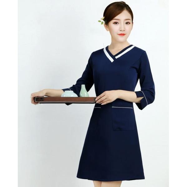 セール品 エステティック エステユニフォーム サロンウェア レディース 長袖 ユニフォーム 店員 Yuhin 中華 美容室 ネイルサロン 制服 チャイナドレス ワンピース