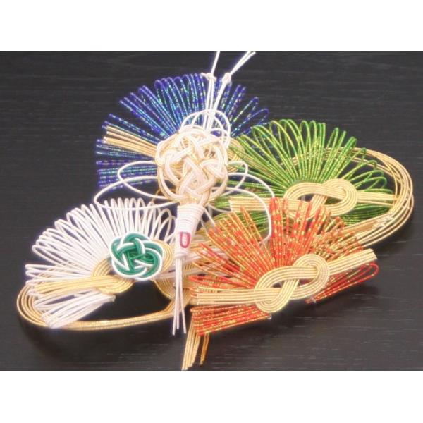 結納 ディスプレイ・水引単品飾り(花-青)