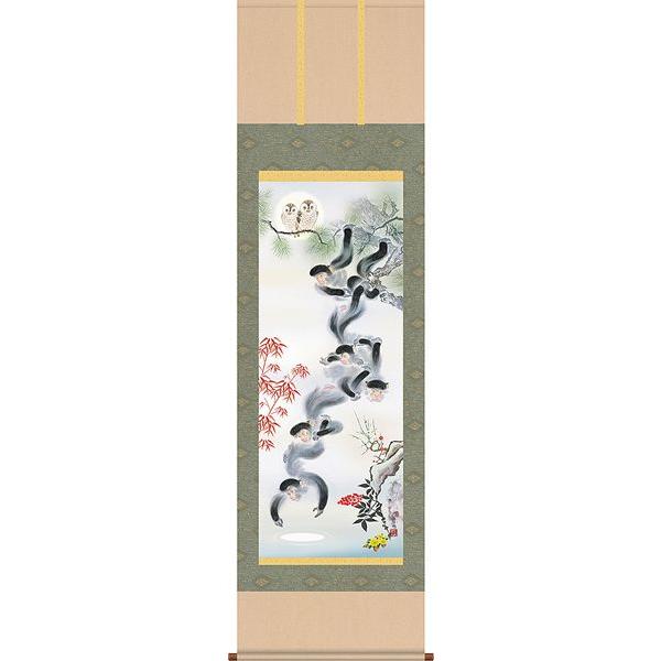 真作/尾形月山/能舞図/舞楽図/人物図/正月掛軸/掛軸 File:尾形乾山筆 定家詠十二ヶ月和歌花鳥図「拾遺愚草』より六月
