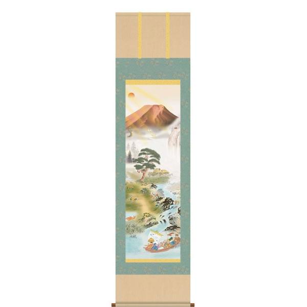 掛軸 (掛け軸) 開運万全図 山本祥園（尺三立・桐箱入り）約横