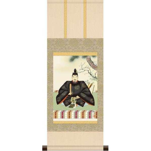 ミニ 掛け軸 『 日々是好日 』 雅山 作 書 御所車 瑞雲 亀甲紋 掛軸 です ミニ 掛け軸 『 日々是好日 』 雅山 作 書 御所車 瑞雲 亀甲紋