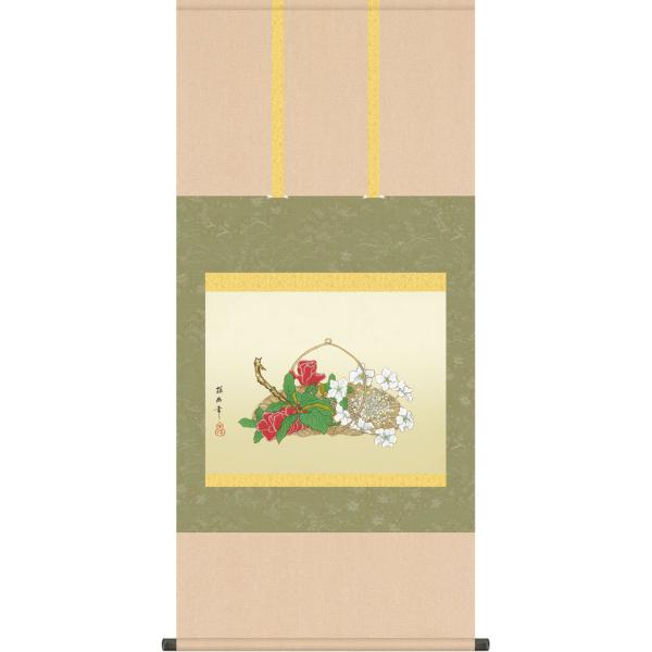 不詳/作者不詳/桔梗画賛/秋風や・・・/横物/花/布袋屋掛軸HK-34 かけ軸「桔梗（ききょう）」 – Shop of Hokusai ｜ 北斎館ネット