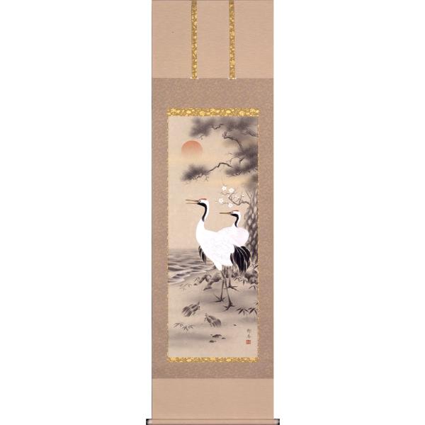 掛軸　北条静香作　秋草に鶴美品　店じまい SALE中 掛軸 北条静香作 秋草に鶴美品 店じまい SALE中