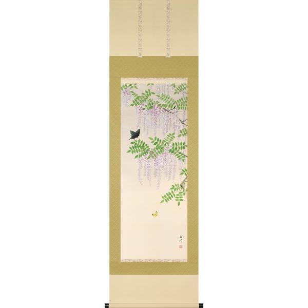 ♥中国製　掛軸　【春夜桃季園】　掛け軸 ♥中国製 掛軸 【春夜桃季園】 掛け軸 d8926right2.jpg