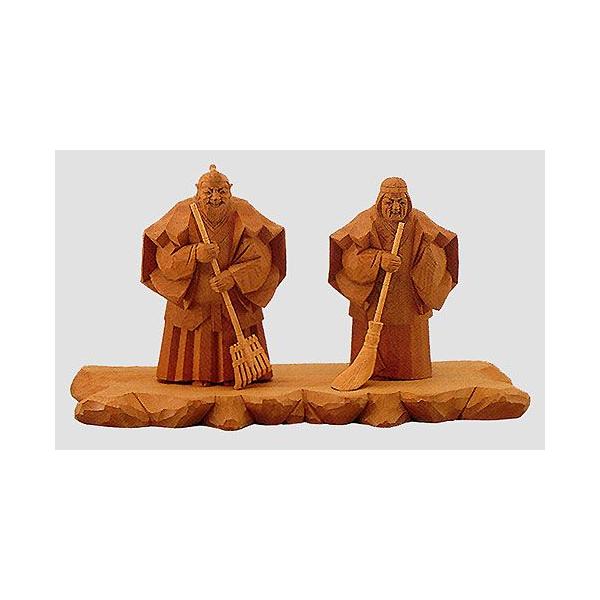 高砂人形 一位一刀彫 北出広之作 6寸（約18cm）（台付