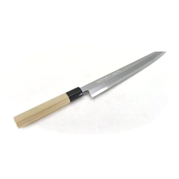 義弘《青霞シリーズ》安来鋼青2号 本霞研 切付柳刃 270 mm【水牛 義弘《青霞シリーズ》安来鋼青2号 本霞研 切付柳刃 270 mm【水牛