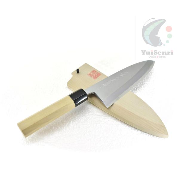 義弘《青波打シリーズ》安来鋼青1号 出刃 180 mm【水牛八角柄